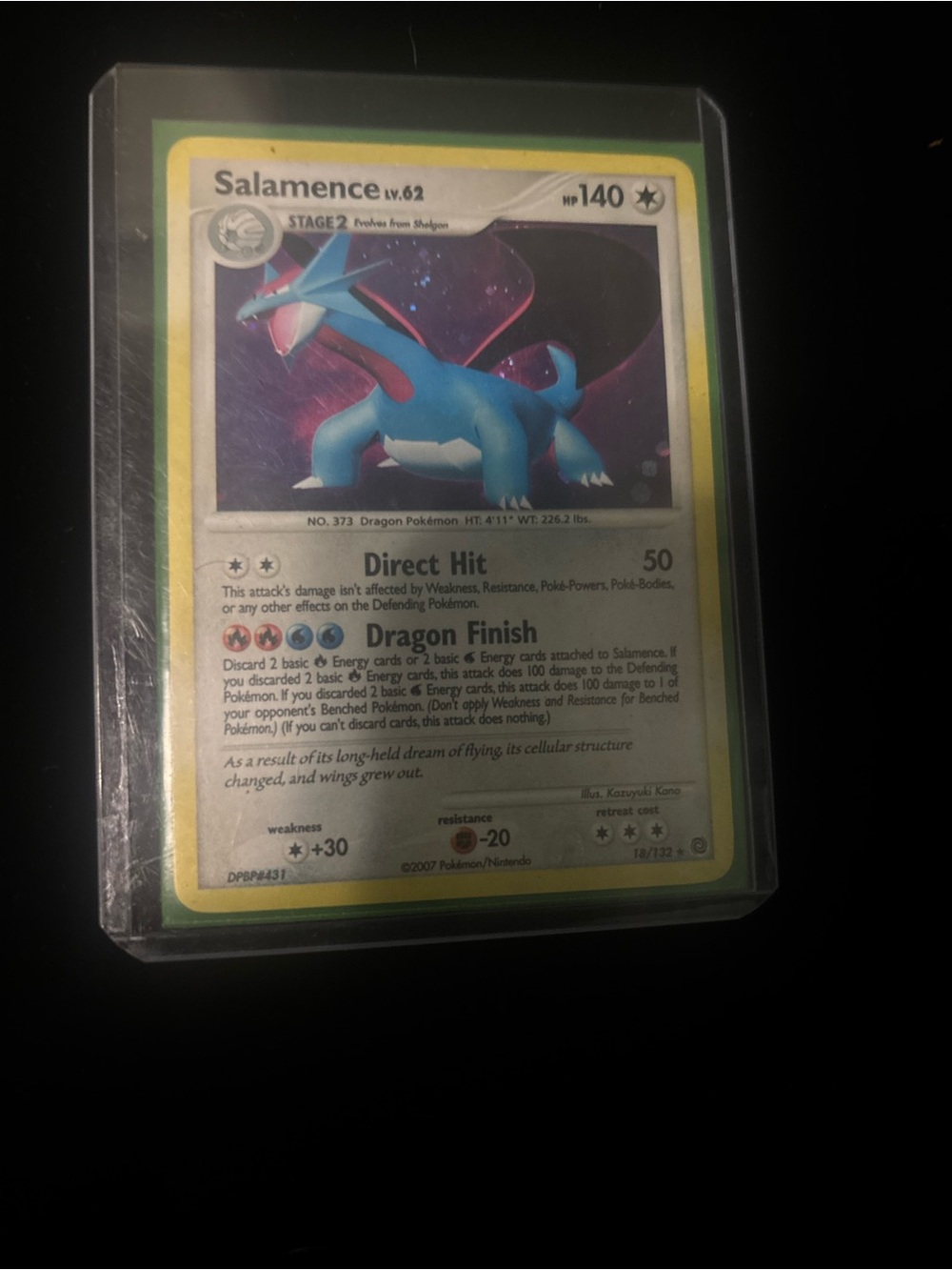 Salamence Secret Wonders Pokémon Card - Blue & Purple Artwork